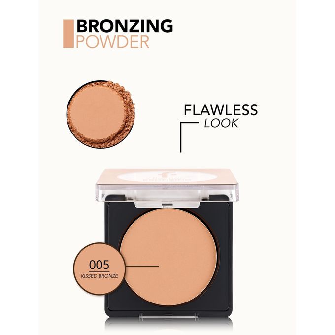 Flormar  Bronzing Powder Bronze Star Radiant Finish Highlighter, Buildable Glow, Smooth Texture Makeup Powder