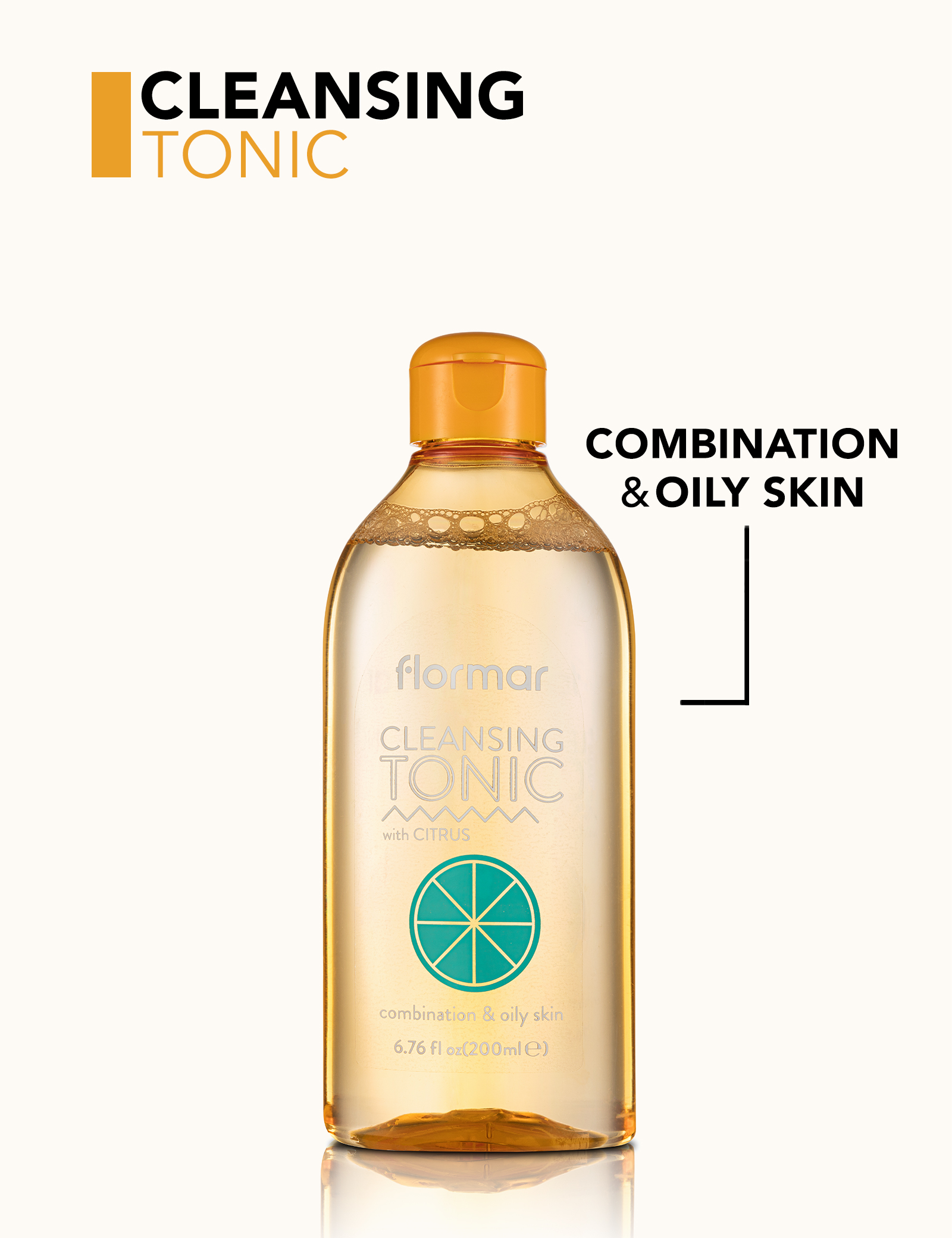 Flormar Cleansing Tonic Combination & Oily Skin Facial Toner,Pore Tightening, Refreshing, Balanced Feel Skincare, Fast & Practical Face Cleanser