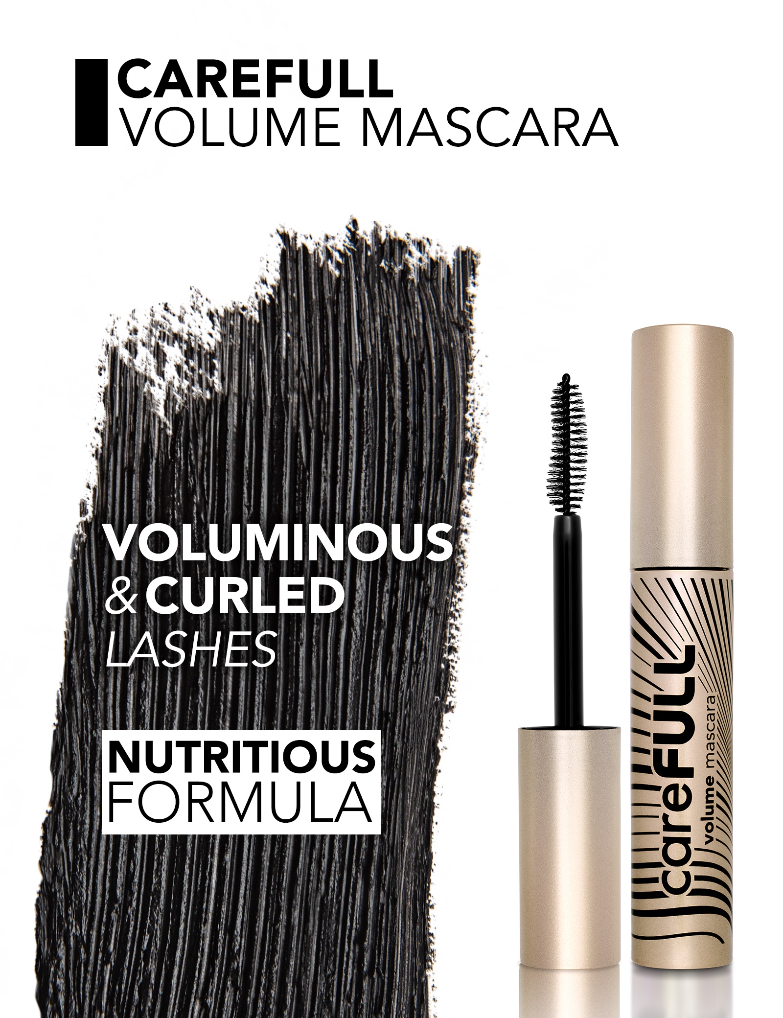 Flormar Carefull Volume Mascara Amplify Your Lashes, Captivate Every Gaze Eye Makeup