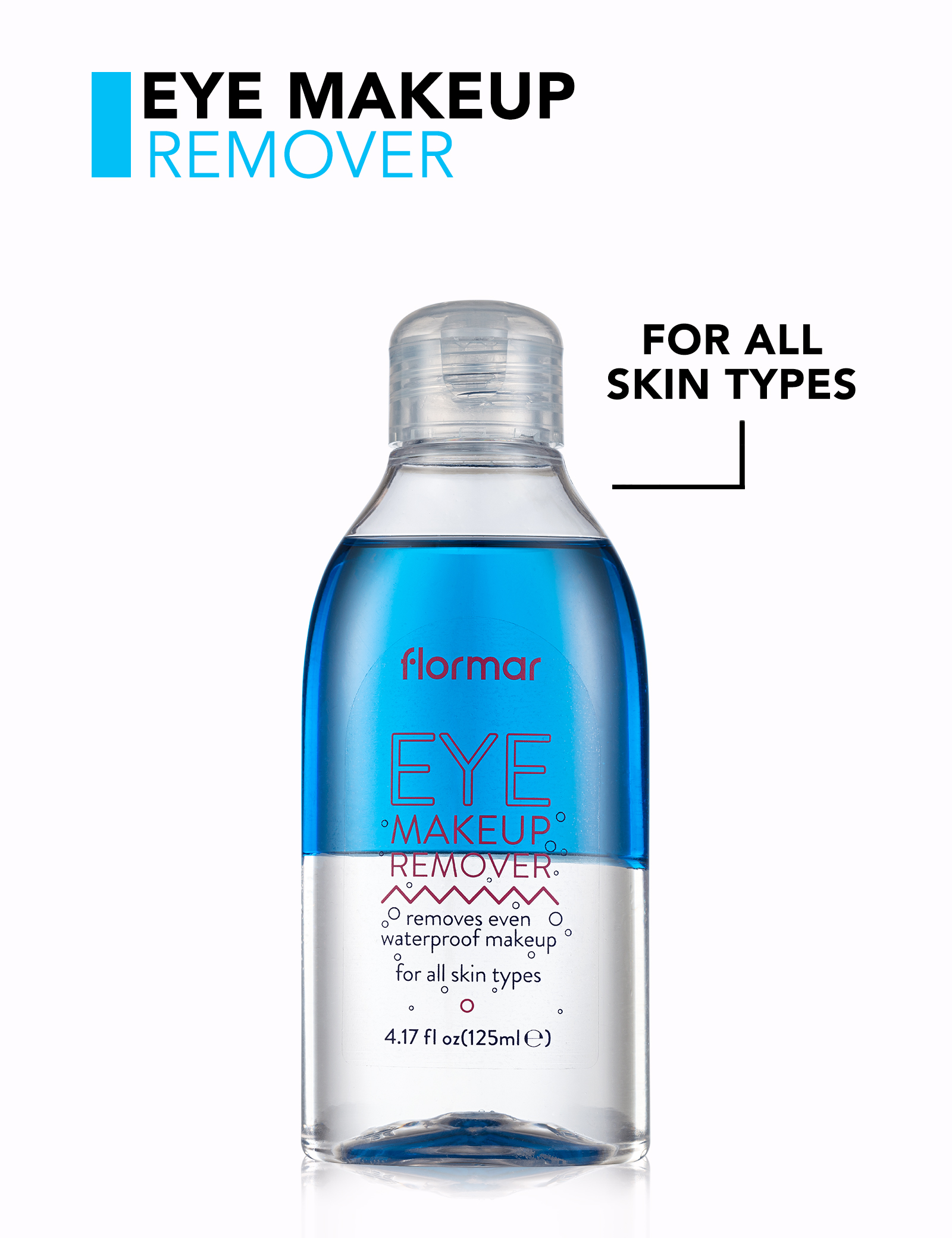 Flormar Eye Makeup Remover Eye Makeup Remover, Gentle Removal, Comfortable Feel Beauty Eyes