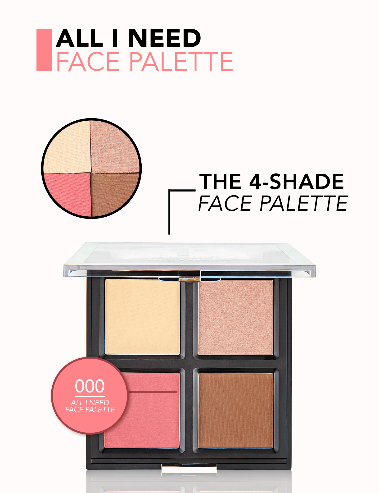 Flormar All I Need Face Palette High Pigment, Blendable, Matte and Shine Finish Beauty Makeup Set