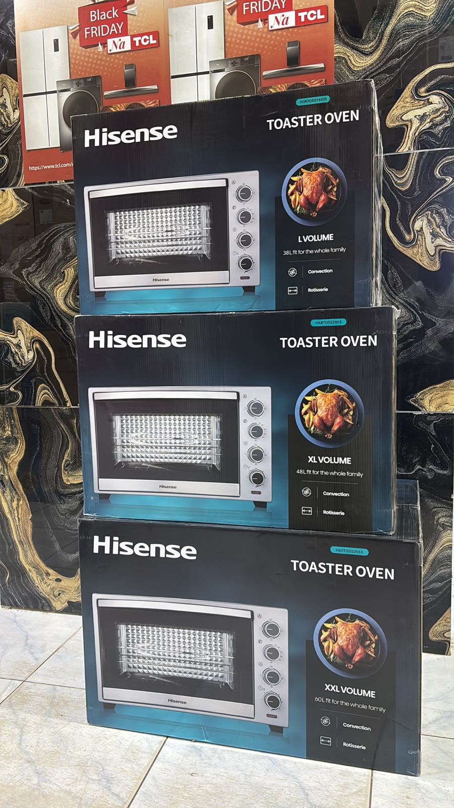 Hisense Electric Commercial Oven

Available Sizes:
• 38 Litres
• 48 Litres
• 60 Litres

Bake, roast, grill, and toast with ease using the reliable Hisense Electric Commercial Oven.

Features:
• Spacio
