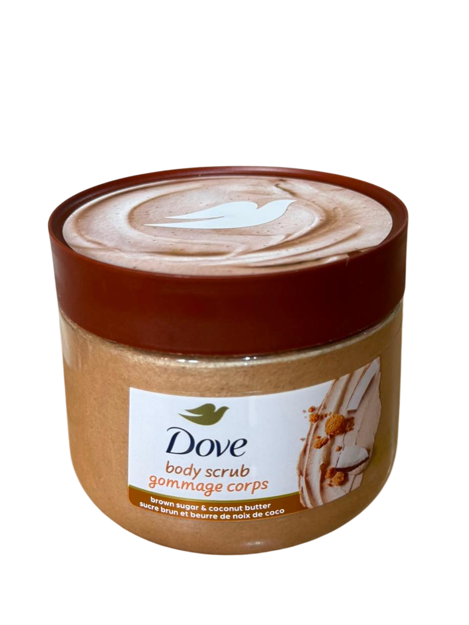 Dove Brown Sugar & Coconut Butter Body Scrub 298g – Exfoliating Body Polish for Smooth, Soft & Nourished Skin