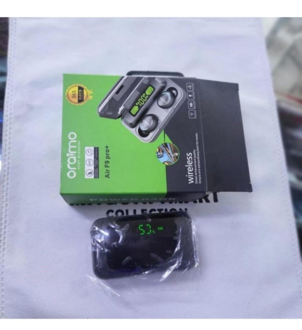 Oraimo AirF9 Pro+ EarBuds Wireless Earpods, Bluetooth 5.3 headphones with inbuilt Microphone.