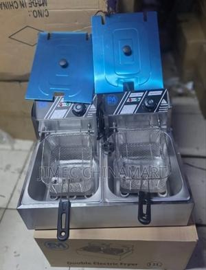🍟 ElectroMate 12L Double Deep Fryer | 6L + 6L Twin Tank Stainless Steel Commercial Electric Fryer | 5000W | Adjustable Temperature 60–200°C | Chips, Chicken, Fish & Mandazi 🔥