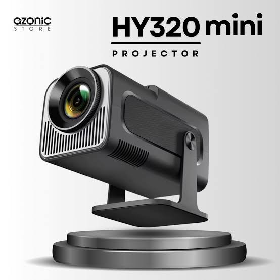 HY320 Mini Smart Projector 📽️✨ | Android WiFi 6 & Bluetooth 5.0 | Native HD 720P, 4K Supported 🎬 | Auto Keystone | 180° Rotatable Portable Home Cinema Projector 🏠