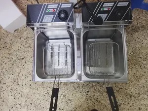 🍟 ElectroMate 12L Double Deep Fryer | 6L + 6L Twin Tank Stainless Steel Commercial Electric Fryer | 5000W | Adjustable Temperature 60–200°C | Chips, Chicken, Fish & Mandazi 🔥