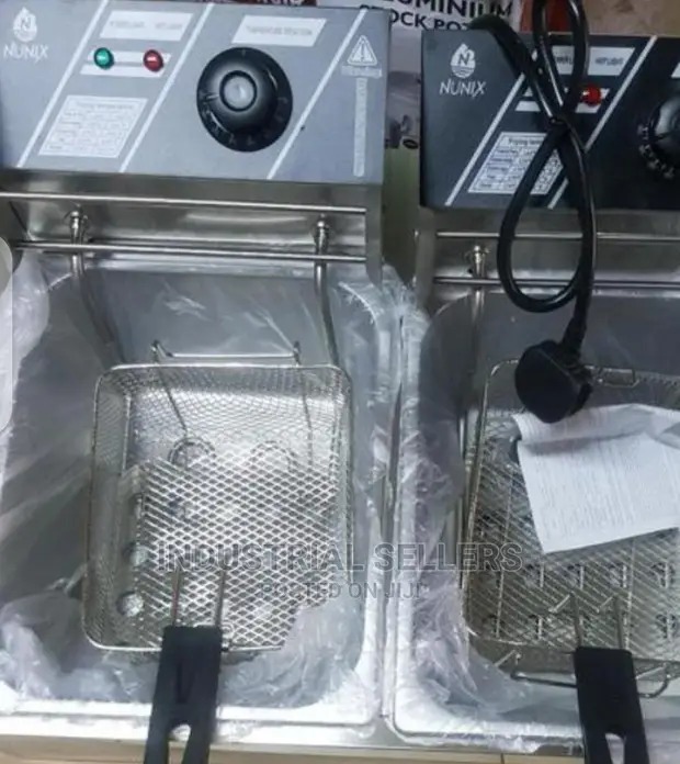 🍟 ElectroMate 12L Double Deep Fryer | 6L + 6L Twin Tank Stainless Steel Commercial Electric Fryer | 5000W | Adjustable Temperature 60–200°C | Chips, Chicken, Fish & Mandazi 🔥