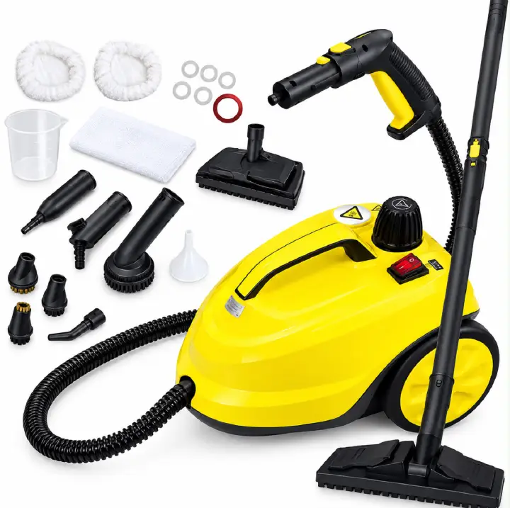 🔥 2000W High-Pressure Multi-Purpose Steam Cleaner 🧽 | 4–5 Bar Pressure | 1.5–2L Water Tank | Rolling Wheels | Floor, Car & Household Cleaning Kit provide greater versatility for different cleaning