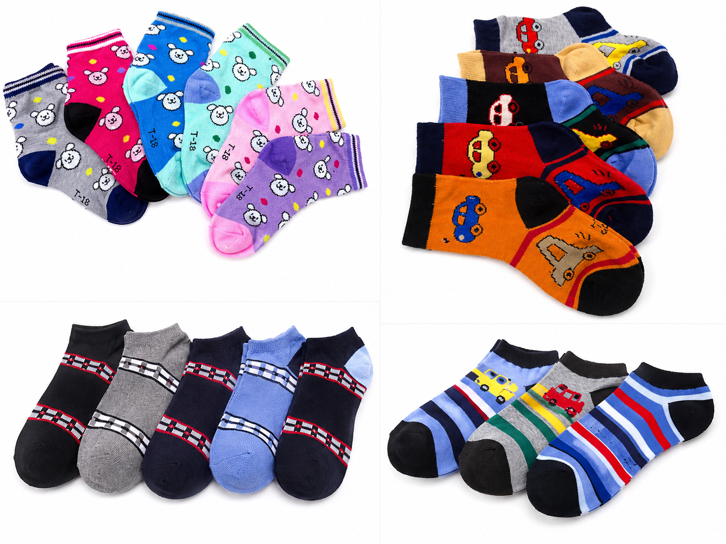 5 pairs of Kids assorted socks