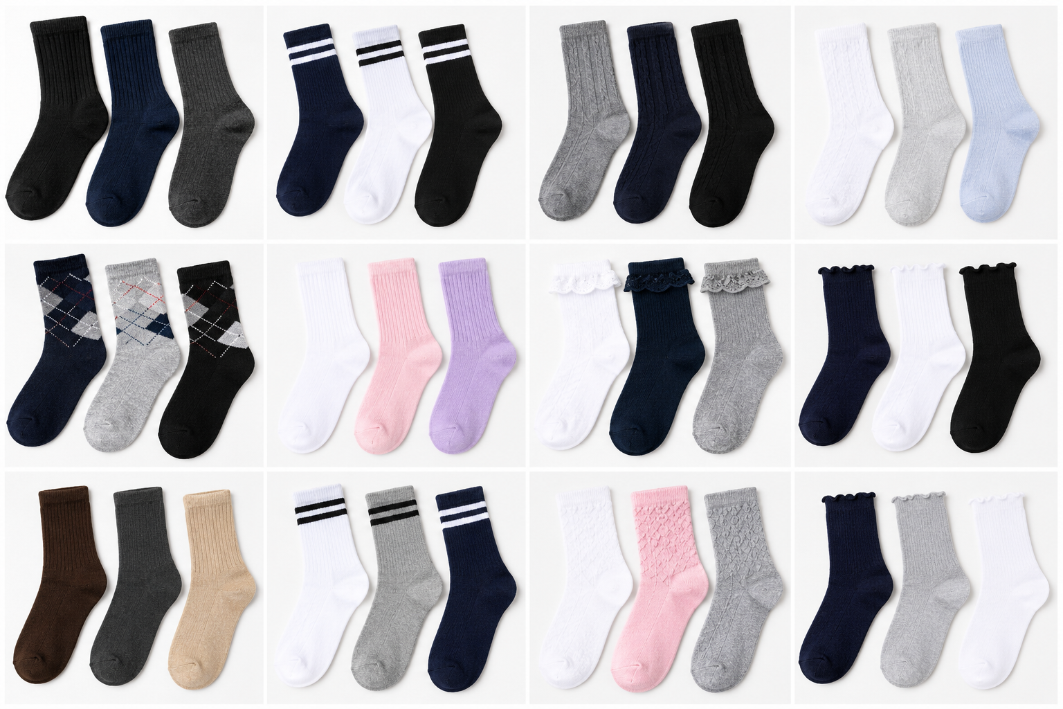 5 pairs of Kids assorted socks
