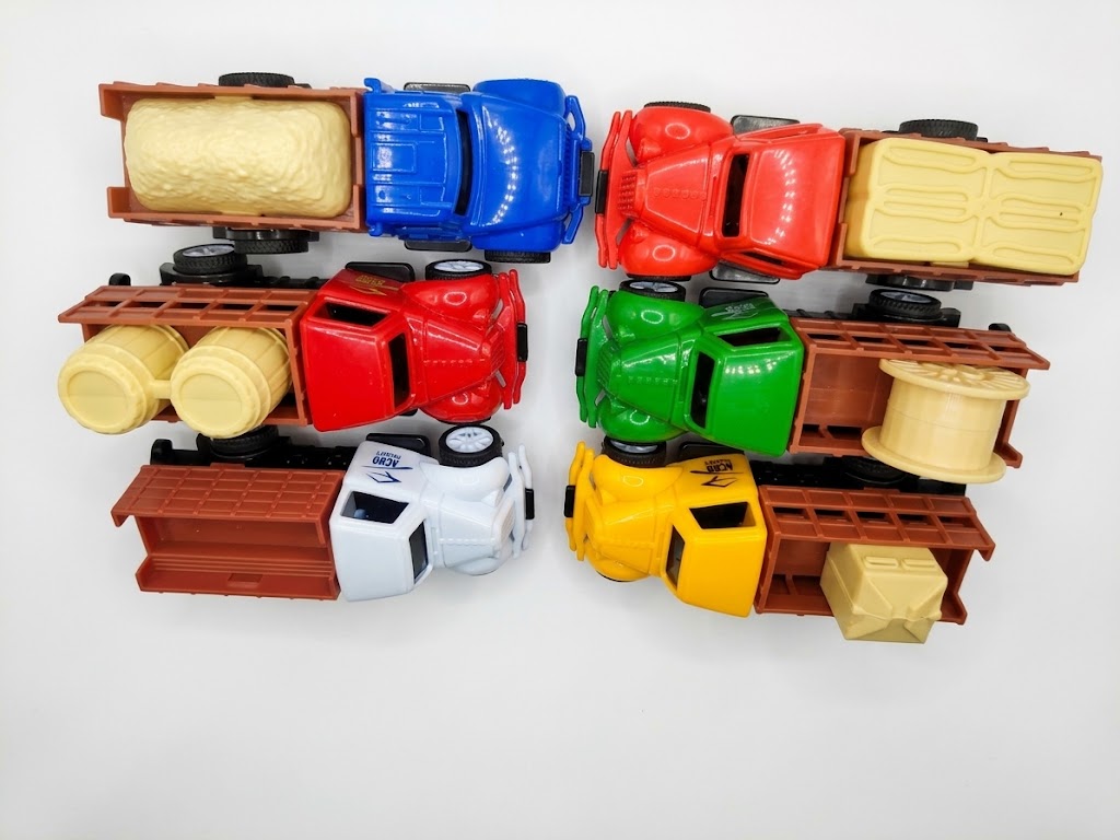 6 set Classic Cargo & Freight Miniature Truck Playset