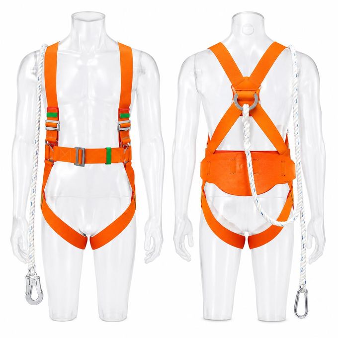Orange Full Body Safety Harness With Rope Lanyard – EN361:2002