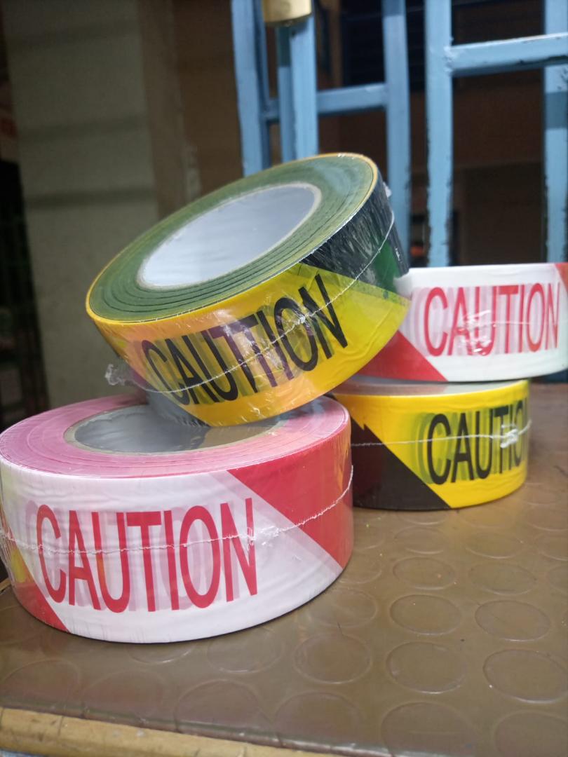 Caution Warning Tape – Red & White / Yellow & Black Barrier Tape for Construction, Safety & Hazard Marking (Roll)