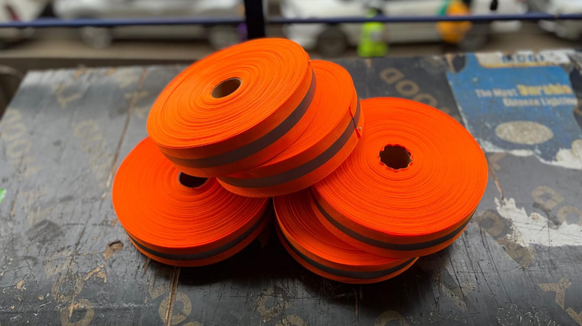 Reflective Tape Safety 100m | High Visibility Fluorescent Reflective Strip | Orange & Neon Green Warning Tape