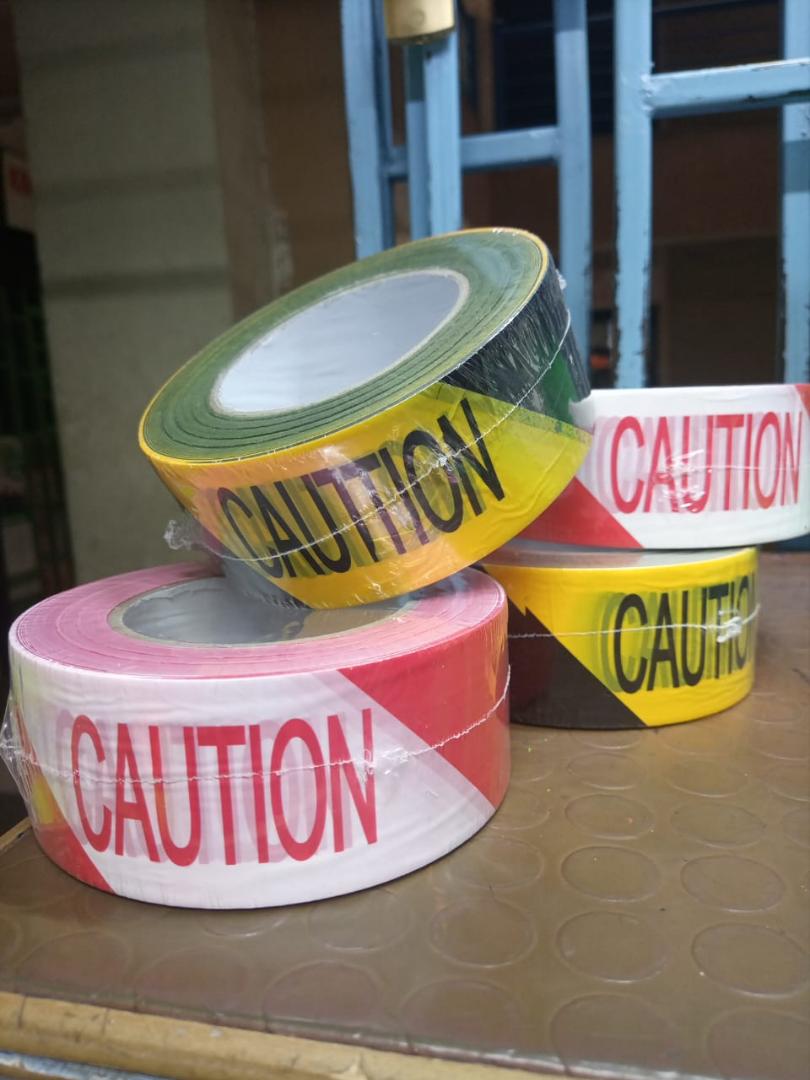 Caution Warning Tape – Red & White / Yellow & Black Barrier Tape for Construction, Safety & Hazard Marking (Roll)
