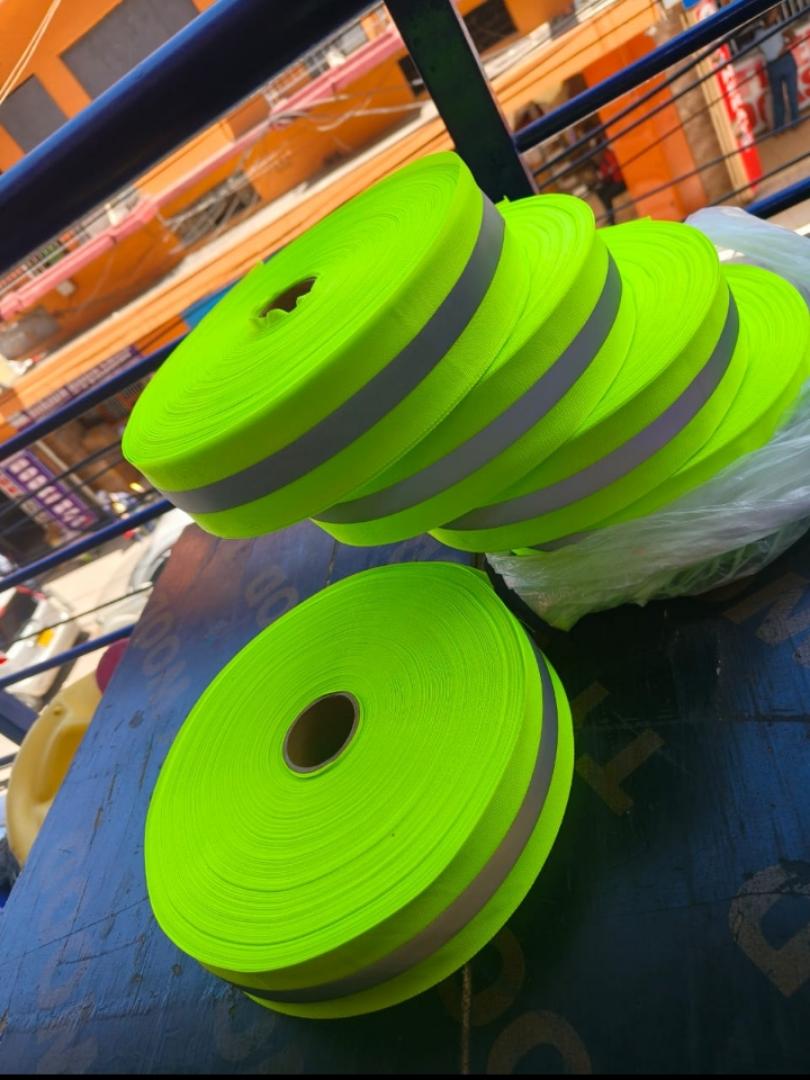 Reflective Tape Safety 100m | High Visibility Fluorescent Reflective Strip | Orange & Neon Green Warning Tape