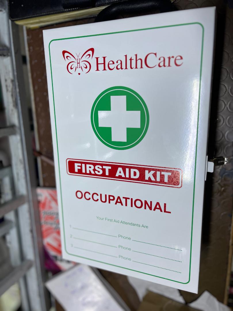 Occupational First Aid Kit 34 Items –  Wall Mountable Workplace Emergency Medical Box for Industrial, Office & Construction Use (Portable, Wall-Mountable)