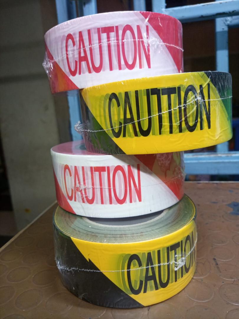 Caution Warning Tape – Red & White / Yellow & Black Barrier Tape for Construction, Safety & Hazard Marking (Roll)