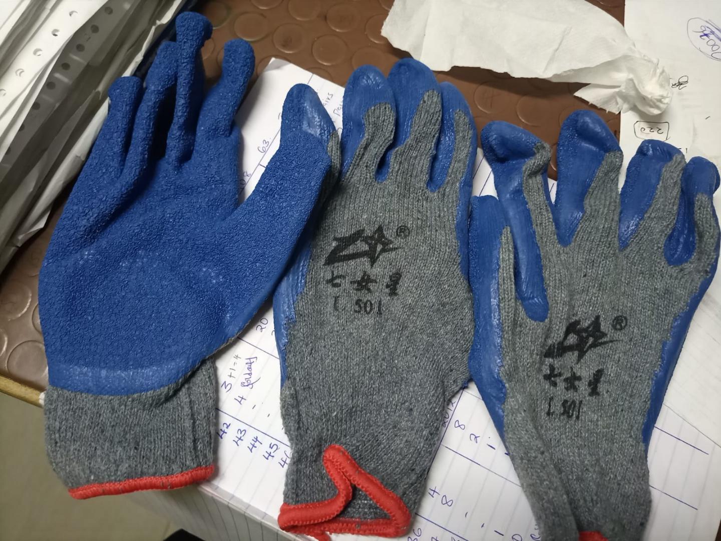 Diamond Grip non cut  Safety Gloves for Construction, Gardening & Industrial Use (Grey/Blue)