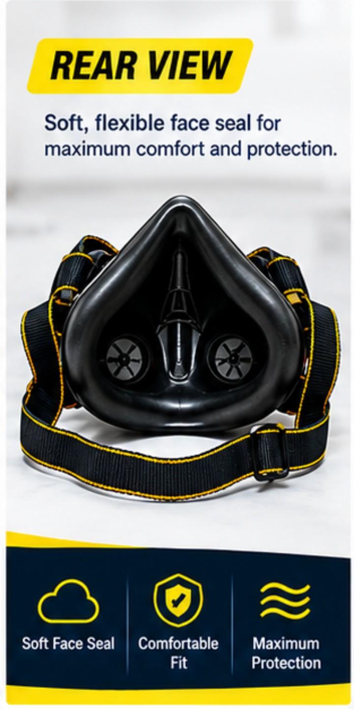 Chemical Respirator Mask NP305 – Single Cartridge Gas Mask for Dust, Fumes & Chemical Vapour Protection
