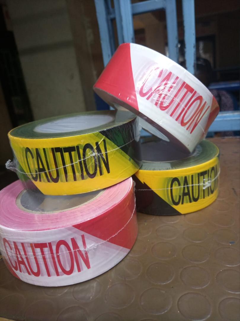 Caution Warning Tape – Red & White / Yellow & Black Barrier Tape for Construction, Safety & Hazard Marking (Roll)
