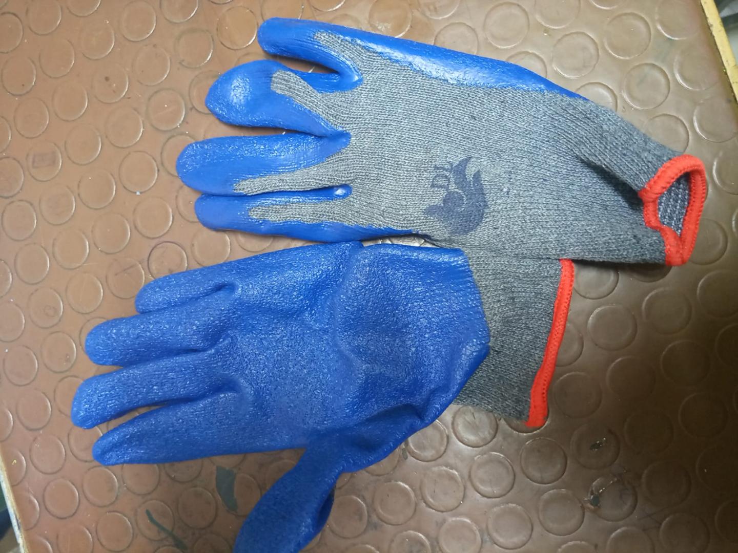 Diamond Grip non cut  Safety Gloves for Construction, Gardening & Industrial Use (Grey/Blue)
