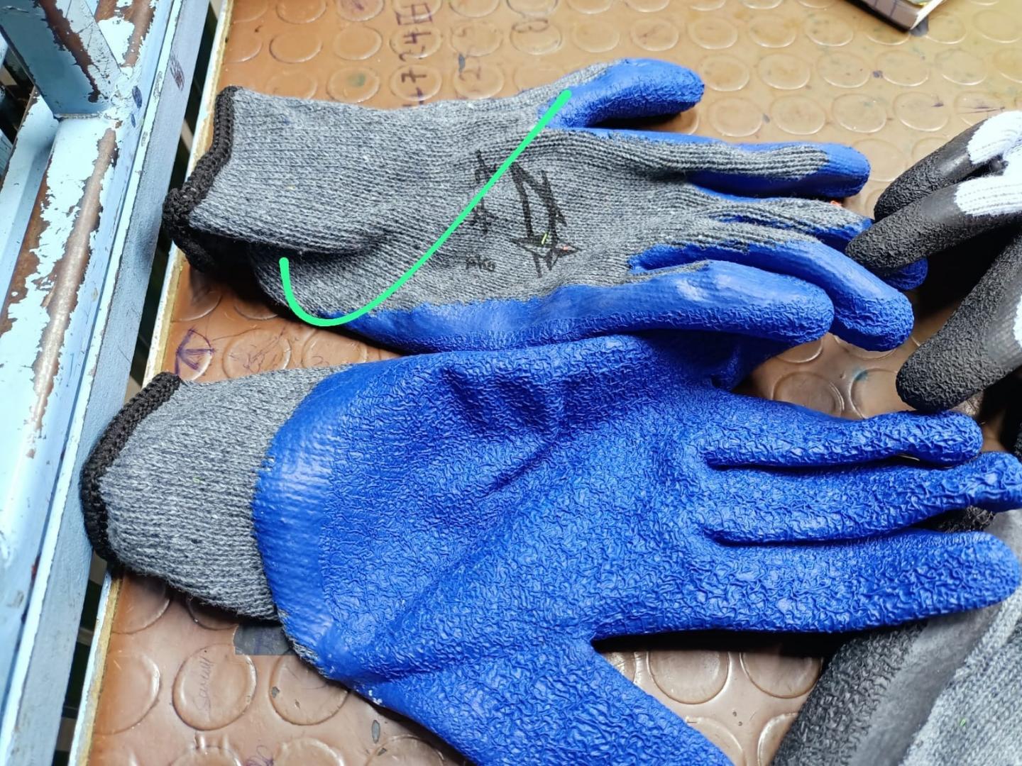 Diamond Grip non cut  Safety Gloves for Construction, Gardening & Industrial Use (Grey/Blue)