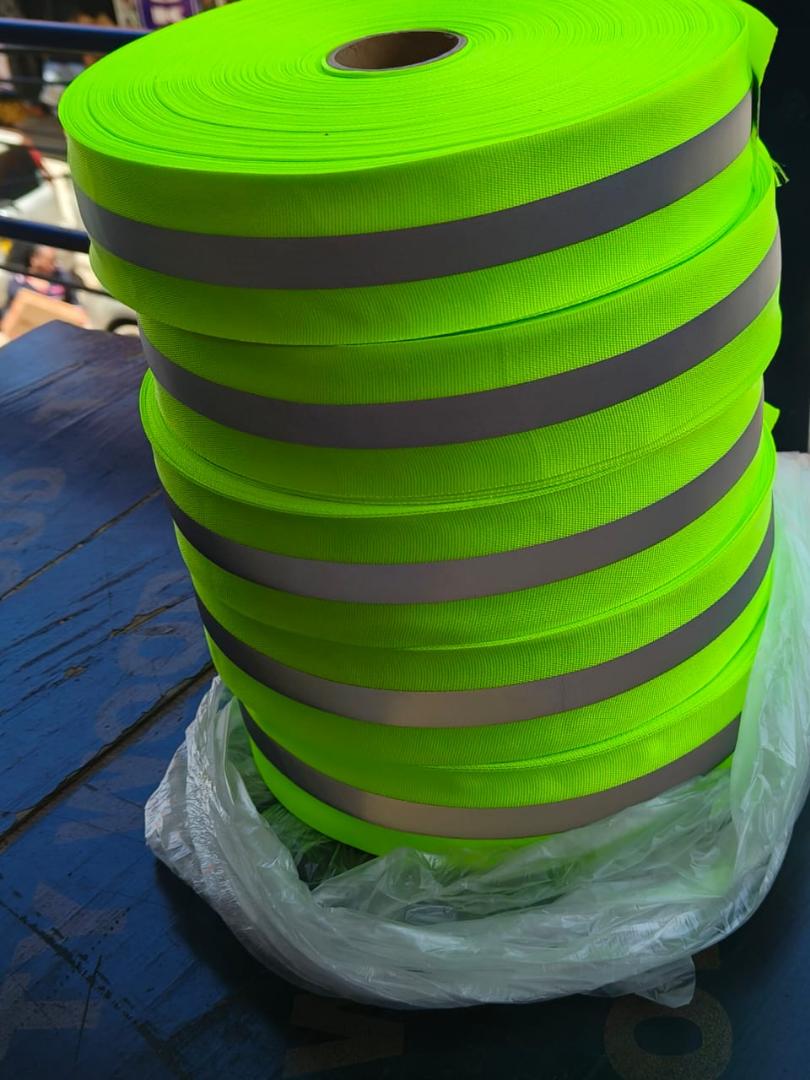 Reflective Tape Safety 100m | High Visibility Fluorescent Reflective Strip | Orange & Neon Green Warning Tape