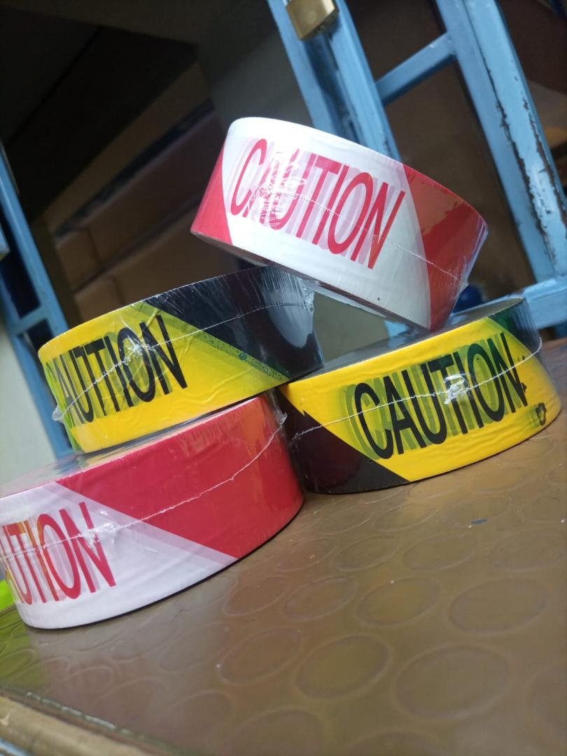 Caution Warning Tape – Red & White / Yellow & Black Barrier Tape for Construction, Safety & Hazard Marking (Roll)
