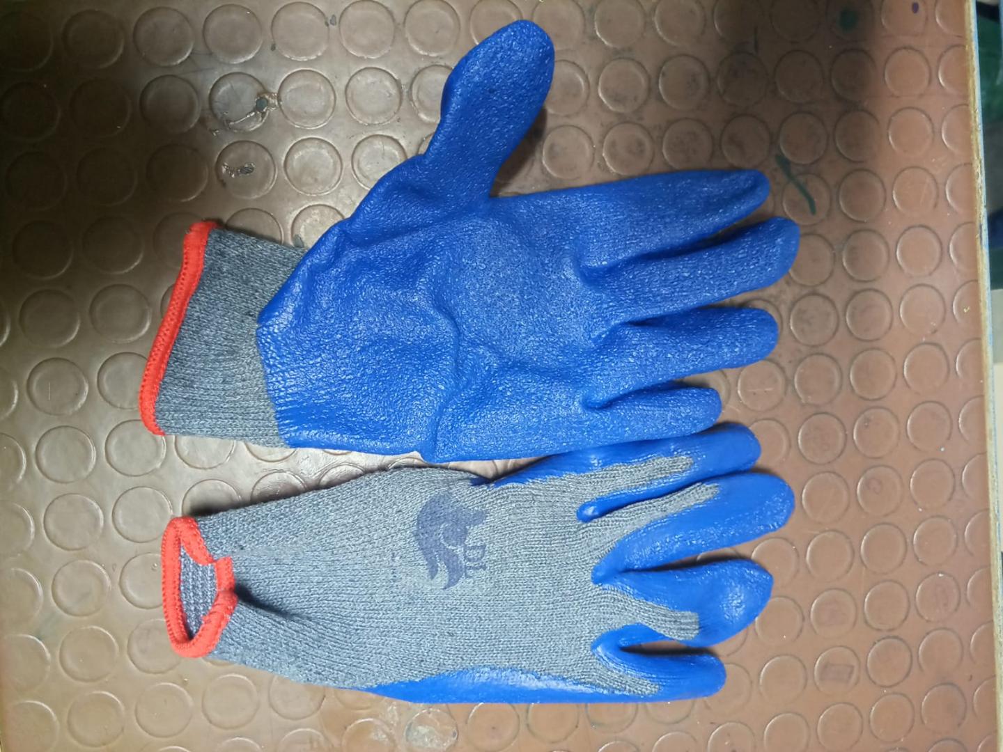 Diamond Grip non cut  Safety Gloves for Construction, Gardening & Industrial Use (Grey/Blue)