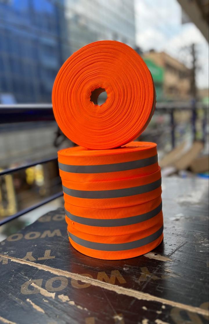 Reflective Tape Safety 100m | High Visibility Fluorescent Reflective Strip | Orange & Neon Green Warning Tape