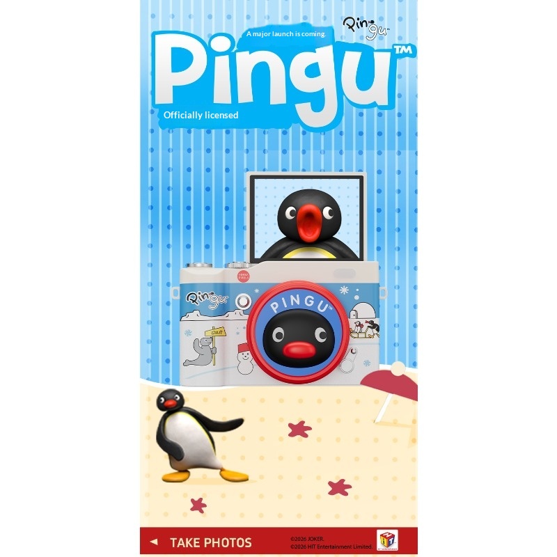 【Free 32GB memory+card reader+2 Android adapters】Ngu Penguin Children's Digital Camera, 48MP Cute Cartoon Children's Camera, Men's and Women's Mini Portable Toy Camera