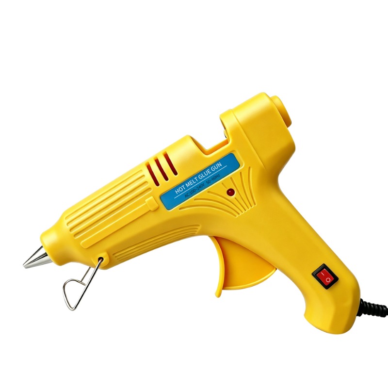 Hot Melt Glue Gun with On/Off Switch, Fast Heating High Temp Melt Glue Gun Kit with Stand, Dual Power Industrial Glue Gun for DIY Crafts Home Repairs Arts Crafts School Projects