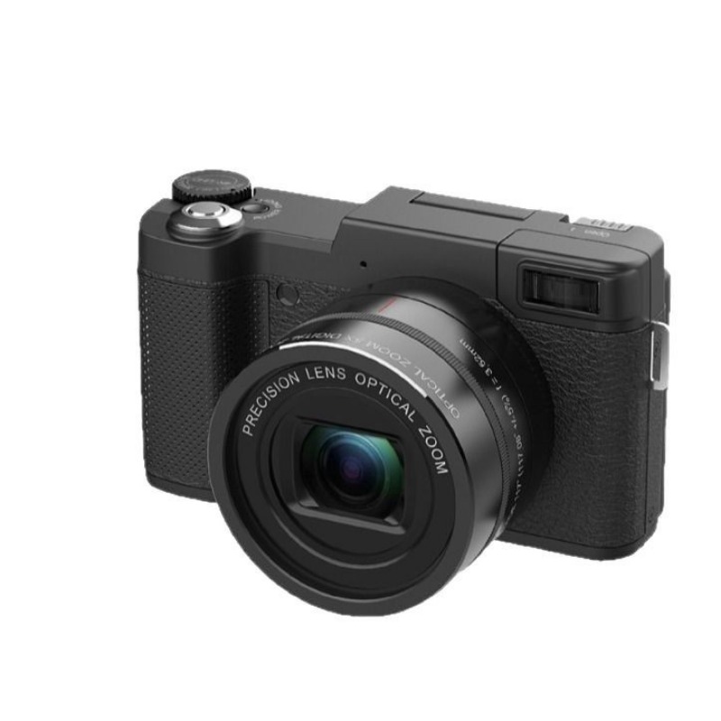 {Gift of 32GB 5X Optical Zoom Mirrorless Digital Camera, 4K HD Vlogging Camera with Flip Screen, Retro Compact Camera for Beginners Students, Portable 48MP Video Camera for Travel Selfie YouTube Vlog