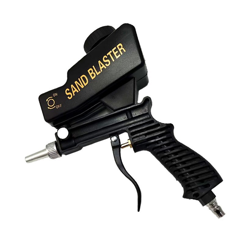 Gravity Feed Pneumatic Sandblasting Gun, Portable Handheld Air Sand Blaster, Rust Removal Spot Blaster Gun for Metal Surface Cleaning Deburring Polishing, 476g Lightweight Sandblasting Tool