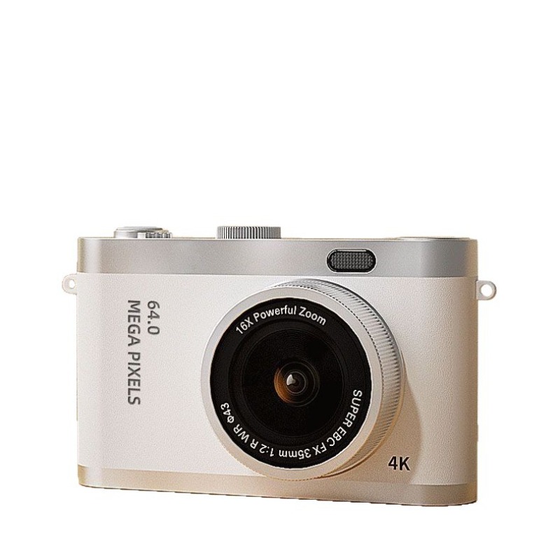 4K HD 50MP Retro Digital Camera, Front and Rear Dual Lens Beauty Camera for Students, Portable Compact Selfie Camera with 8X Digital Zoom, Campus Vlogging Camera with 32GB Card Kit
