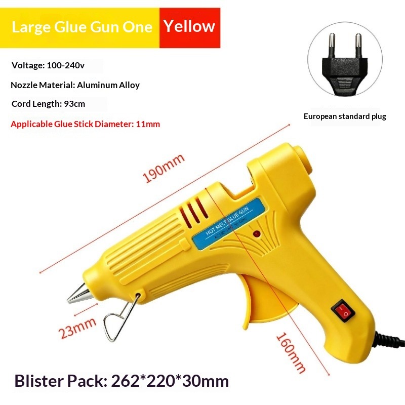 Hot Melt Glue Gun with On/Off Switch, Fast Heating High Temp Melt Glue Gun Kit with Stand, Dual Power Industrial Glue Gun for DIY Crafts Home Repairs Arts Crafts School Projects