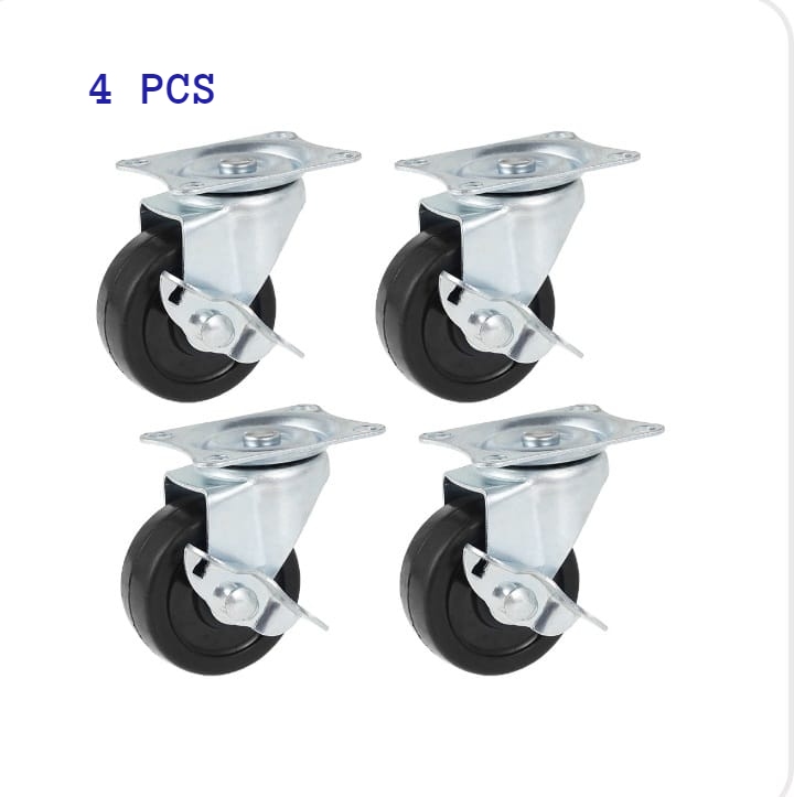 2 Inch Universal Caster Wheel For Trolley Furniture 360 degree Swivel WITH BRAKES