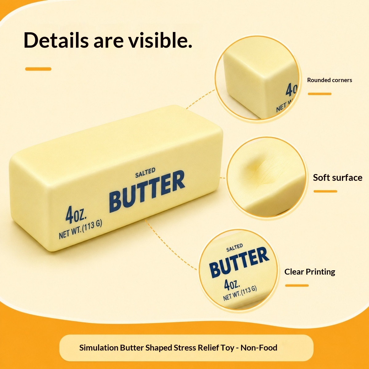 2PC/Squishy Butter Stick Fidget Toy Sticky Butter Stick
Slow Rebound Stress Ball Squeeze Toy Anti-stress
Sensory Toy for Adults