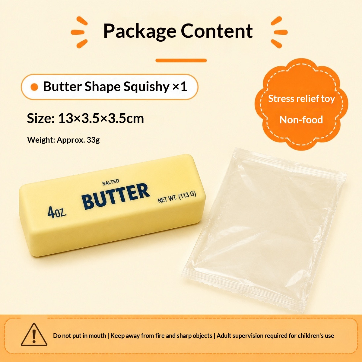 2PC/Squishy Butter Stick Fidget Toy Sticky Butter Stick
Slow Rebound Stress Ball Squeeze Toy Anti-stress
Sensory Toy for Adults