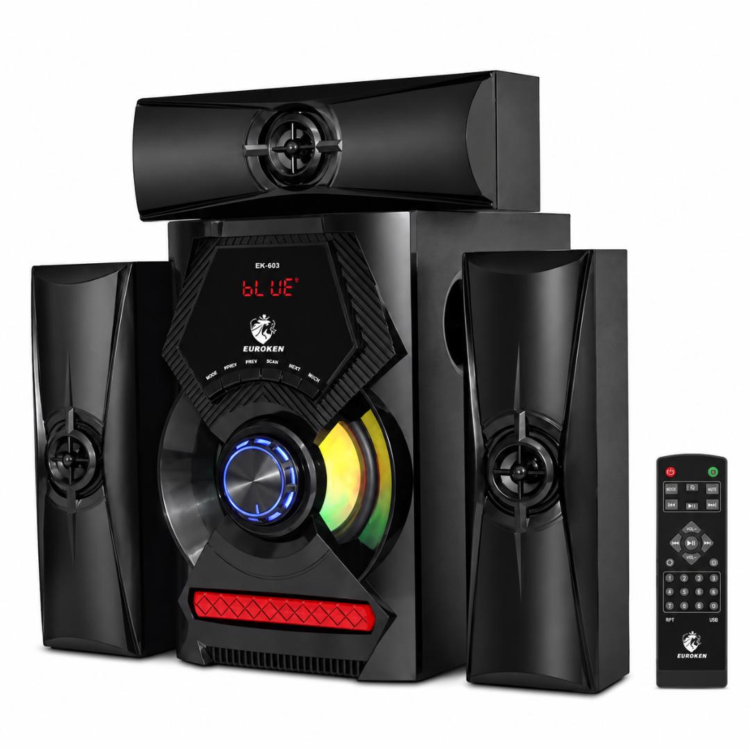 Euroken EK-603 3.1 CHANNEL HIGH QUALITY WOOFER SYSTEM PMPO 20000W & 3 SPEAKERS