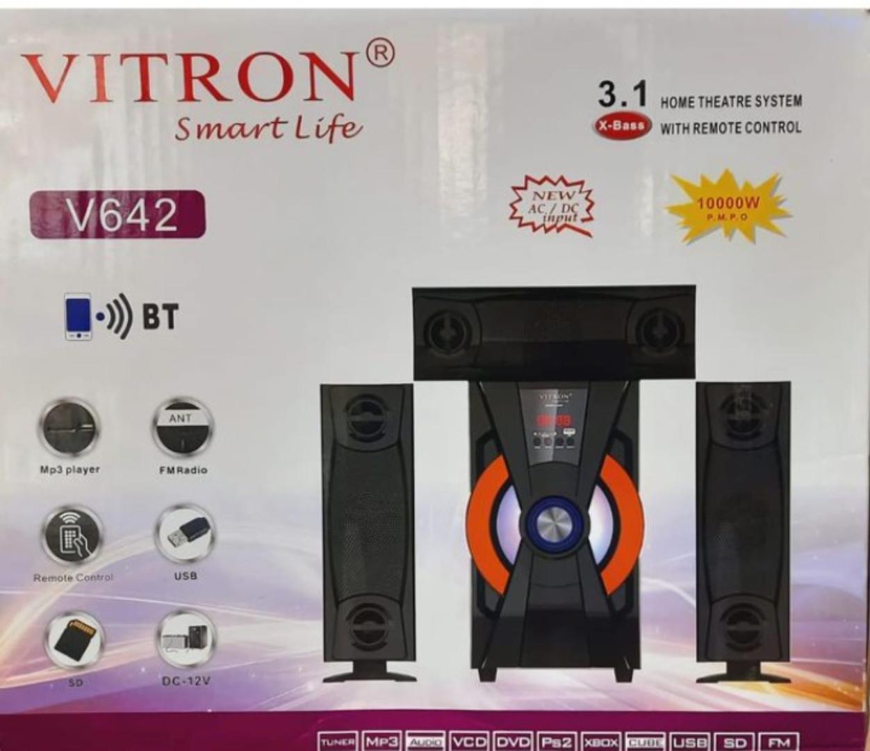 Vitron V642 3.1Ch Bluetooth Speaker System, 12V - Black (1YR WRTY)