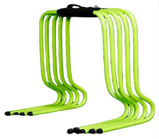 6pcs 15CM High Agility Training Hurdles Set Portable Speed Hurdles for Football Soccer Basketball Handball Netball Volleyball Athletics Fitness Jump Training Durable Plastic Sports Equipment