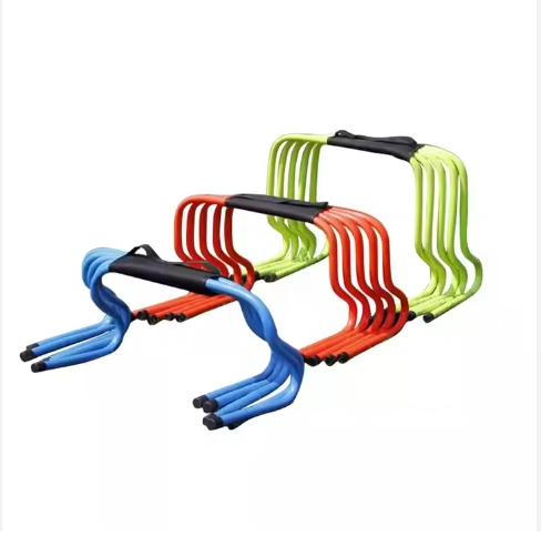 6pcs 15CM High Agility Training Hurdles Set Portable Speed Hurdles for Football Soccer Basketball Handball Netball Volleyball Athletics Fitness Jump Training Durable Plastic Sports Equipment