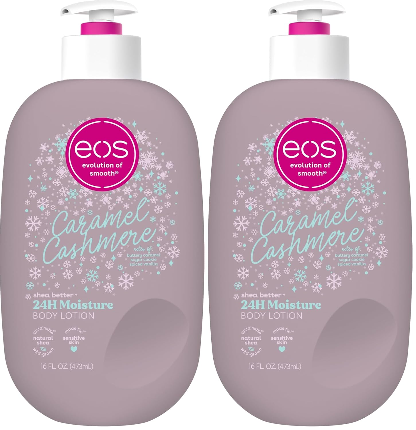 Eos Caramel Cashmere Excellent Clarifying Body Lotion 473ml – Deep Hydrating Moisturizer with Shea Butter & Coconut Oil, Fast Absorbing Non-Greasy Formula for Soft Smooth Radiant Skin Daily Care Women