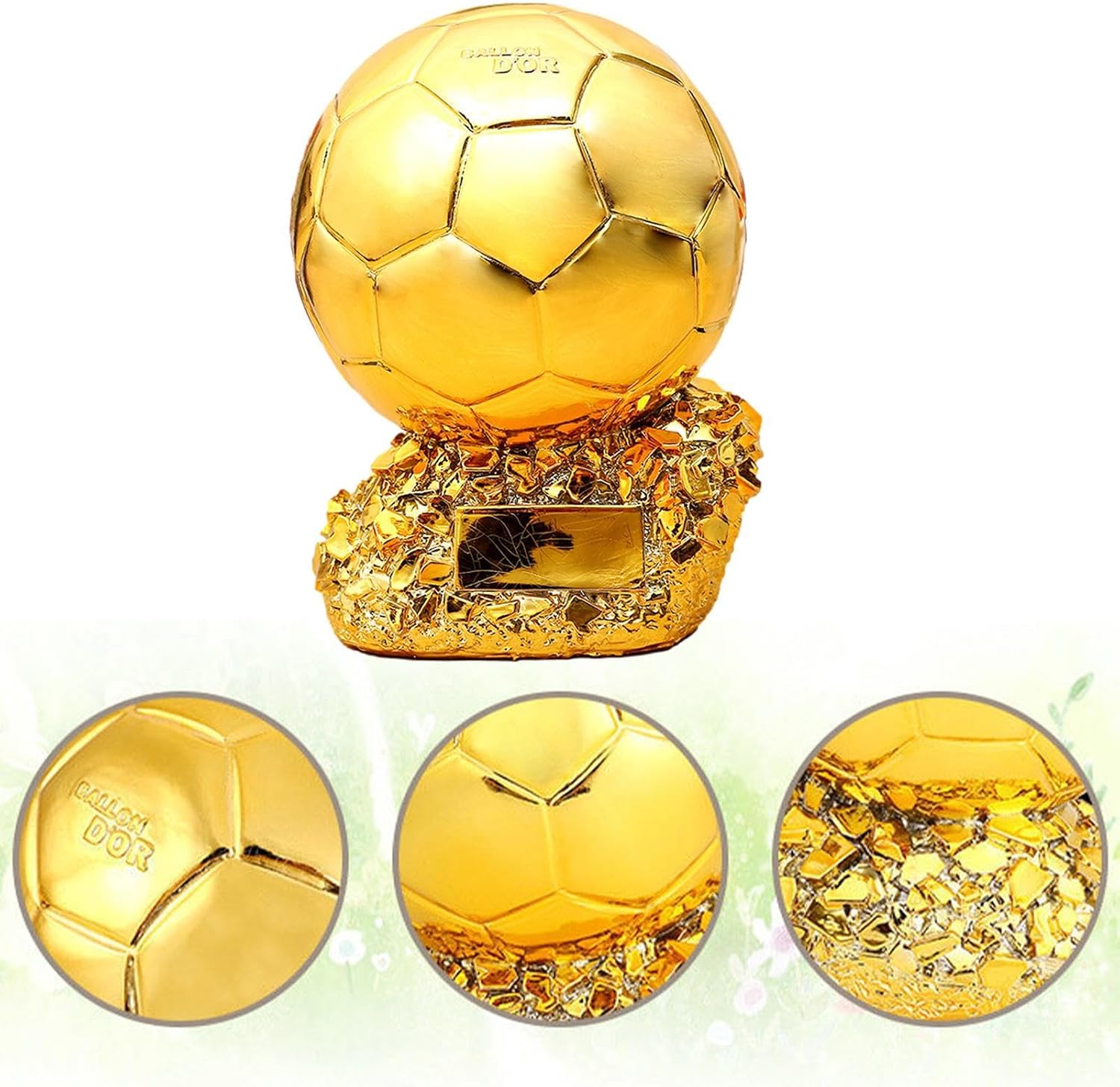 Generic Golden Football Trophy Cup Award Soccer Champion Sports Trophy Winner Prize School Competition Sports Day MVP Top Scorer Tournament Championship Award Decorative Football Trophy Gift