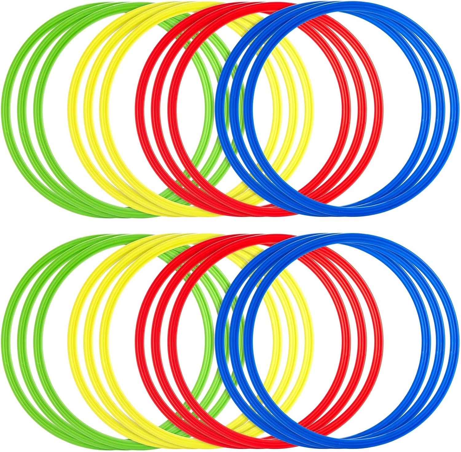 3 Pcs Agility Rings Speed Training Hoops For Football Soccer Basketball Handball Netball Footwork Quickness Balance Coordination Fitness Sports Drills School Team Practice Outdoor Indoor Exercise Kit