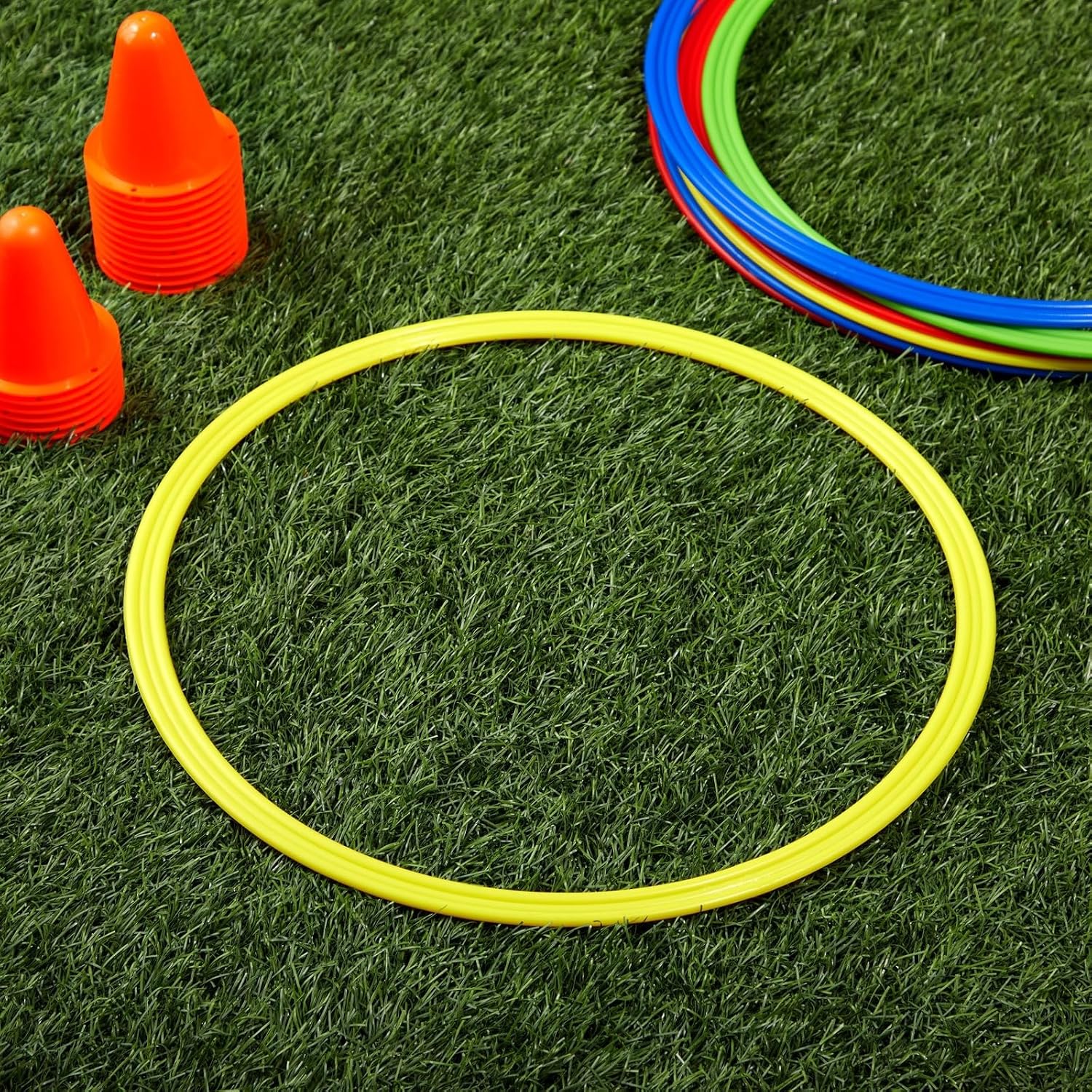 3 Pcs Agility Rings Speed Training Hoops For Football Soccer Basketball Handball Netball Footwork Quickness Balance Coordination Fitness Sports Drills School Team Practice Outdoor Indoor Exercise Kit