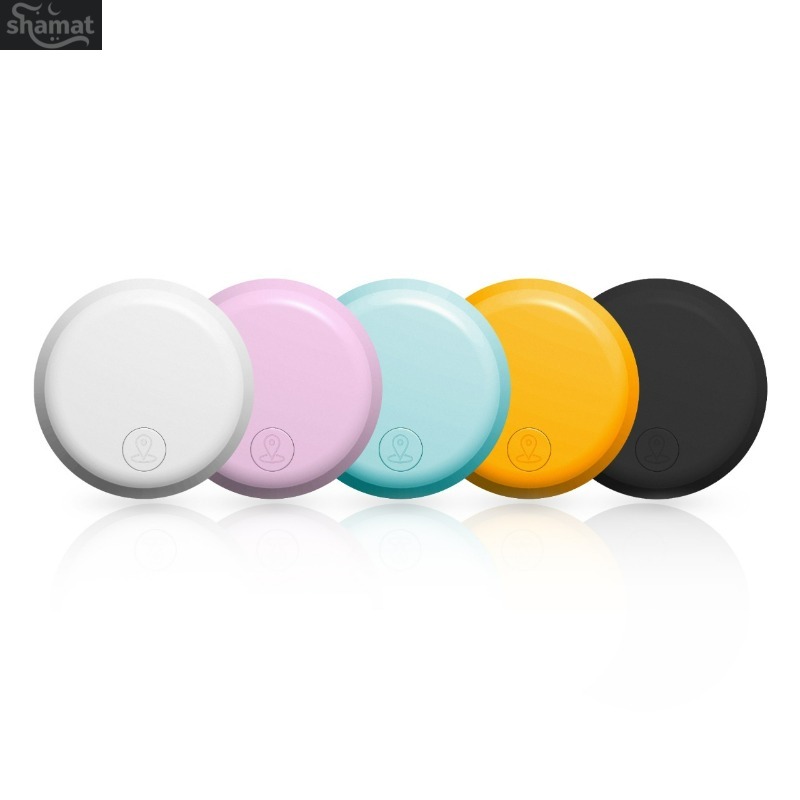 Round Bluetooth Anti-lost Tracker, Two-way Alarm & One-click Finder, Long Standby Item Locator for Keys, Bags & Pets